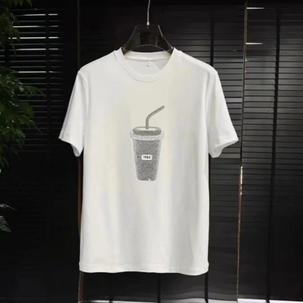 New Trendy Brand Summer Design Men's Round Neck Short-sleeved T-shirt Loose Top