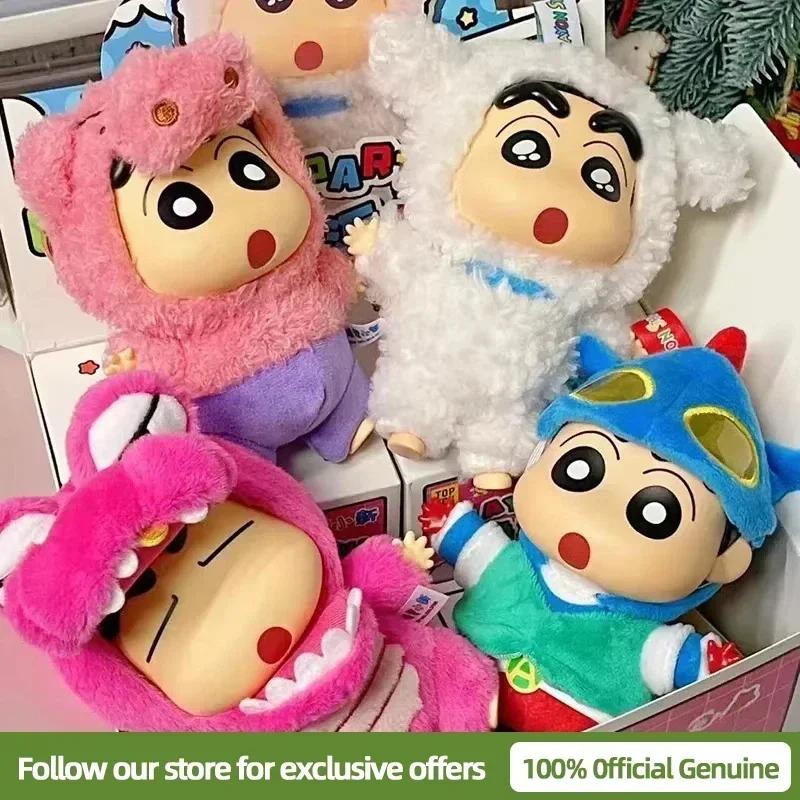 TOPTOY Crayon Shin-Chan Sürpriz Kutu Kostüm Partisi Serisi Vinil Bebek Anime Aksiyon Figürü Gizemli Kutu Koleksiyon Model Oyuncak Hediye