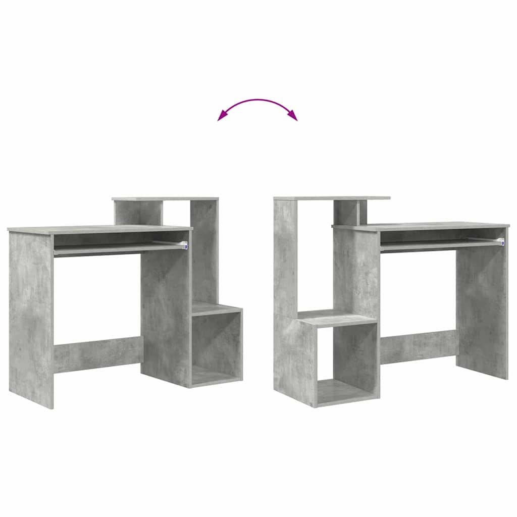 Concrete Grey Desk 106 x 41 x 88.5 cm Particleboard
