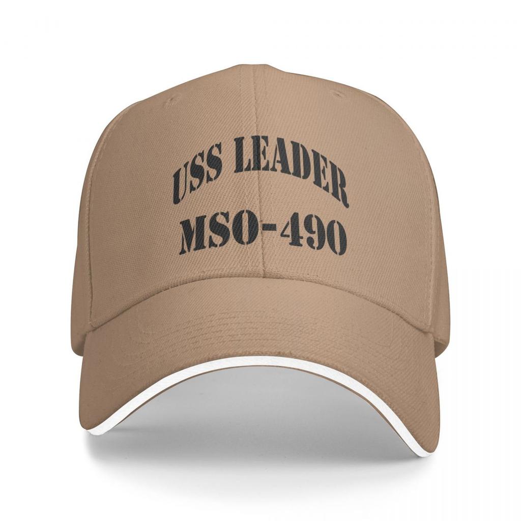 USS LEADER (MSO-490) SHIP'S STORE Baseball Cap Fishing Hat Military Tactical Caps Snap Back Hat Sports Caps Hat Ladies Unisex'S