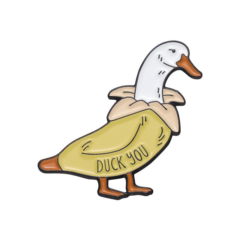 Animal Eyecatching Cartoon Duck Goose Brooch Collection In Alloy For Fun Accessories