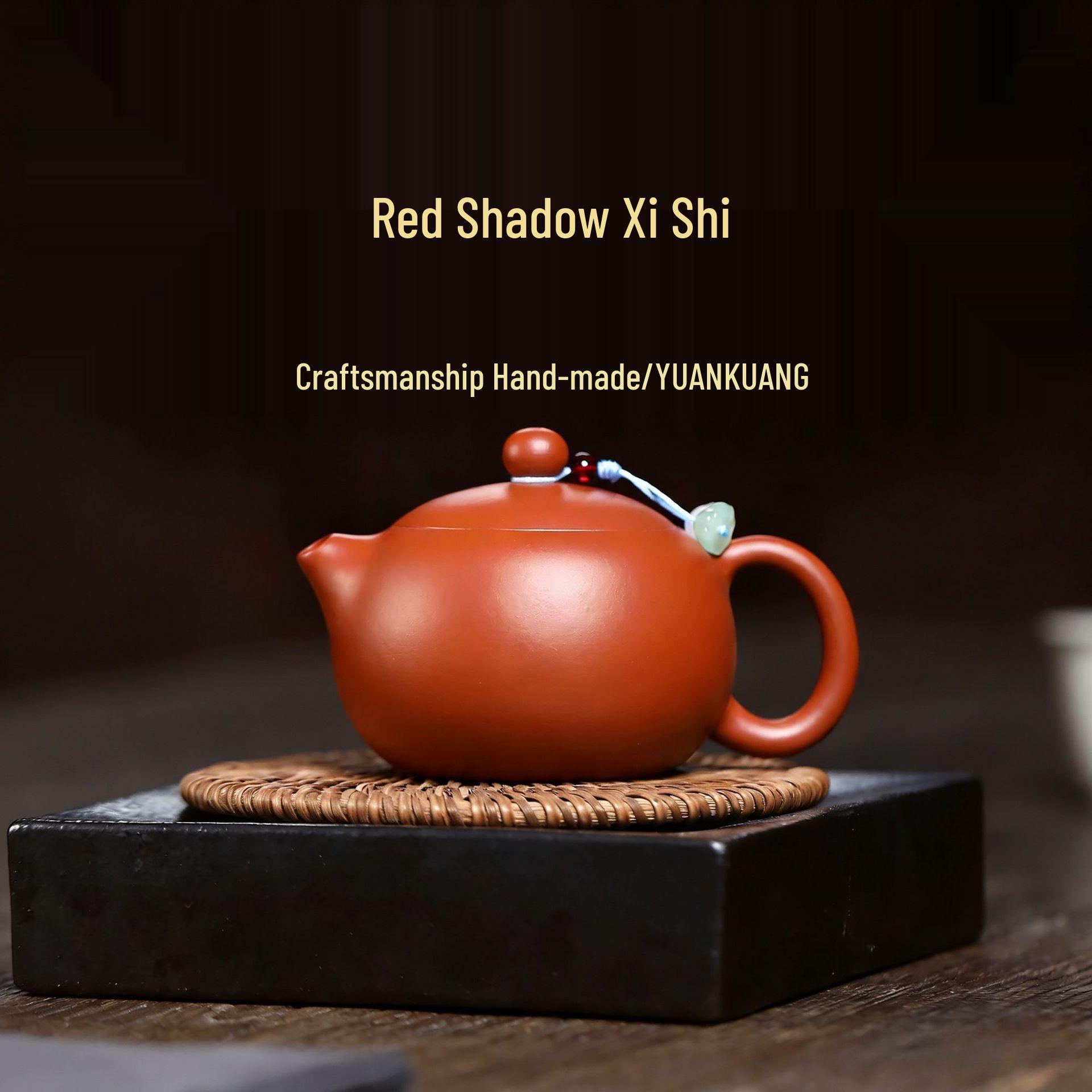 Handmade Yixing Zisha Xi Shi Red Clay Teapot for High-End Gongfu Tea 180ml