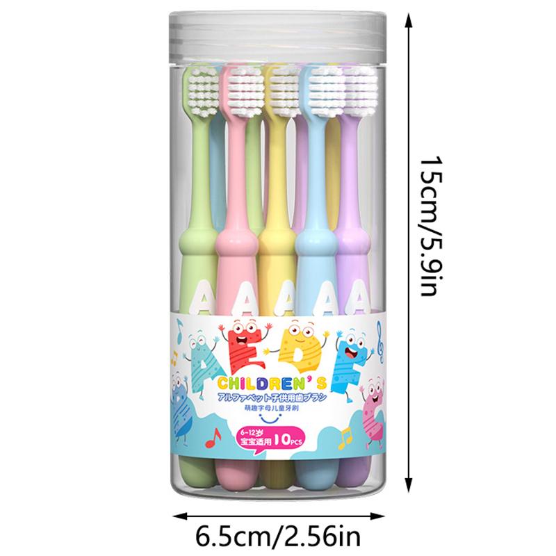 10Pcs Cute Children Small Head Soft Bristle Cleaning Toothbrush High Density Brush Protect Teeth Children Aged 3-12