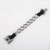 Men's Titanium Steel Hip-Hop Chain Bracelet, European & American Style, Safety Buckle.