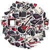 Rock Microphones Decals Cartoon Concerts Stationery Stickers Stickers For Laptop Fridge Phone