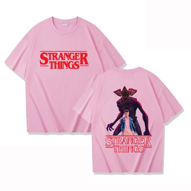 Unisex Stranger Things Graphic T-Shirt - Short Sleeve, Round Neck Casual Top