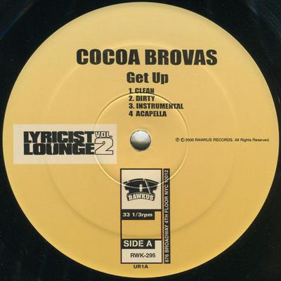 12inch Record COCOA BROVAZ  ROYCE DA 59  Get Up  Lets Grow RWK295 Rawkus 2000 US Rap  HipHopRB Used