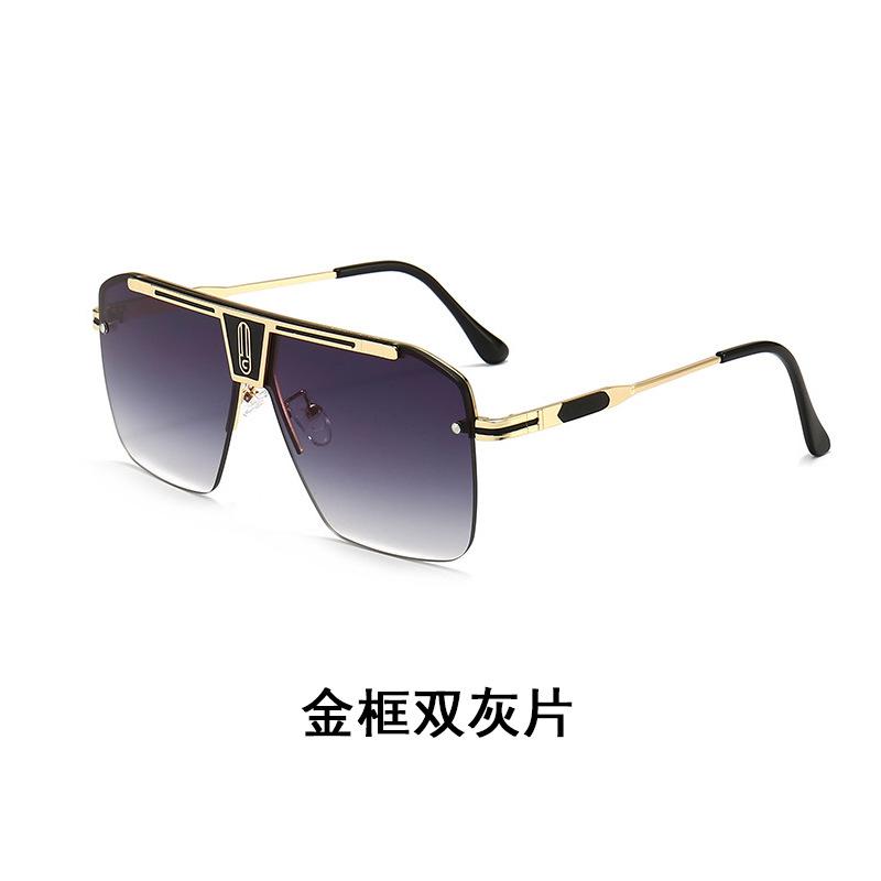 Occhiali da Sole da Uomo Wind Metal Splicing Integrato Cambio Graduale Tendenza Moda Temperamento Scatola Occhiali da Sole