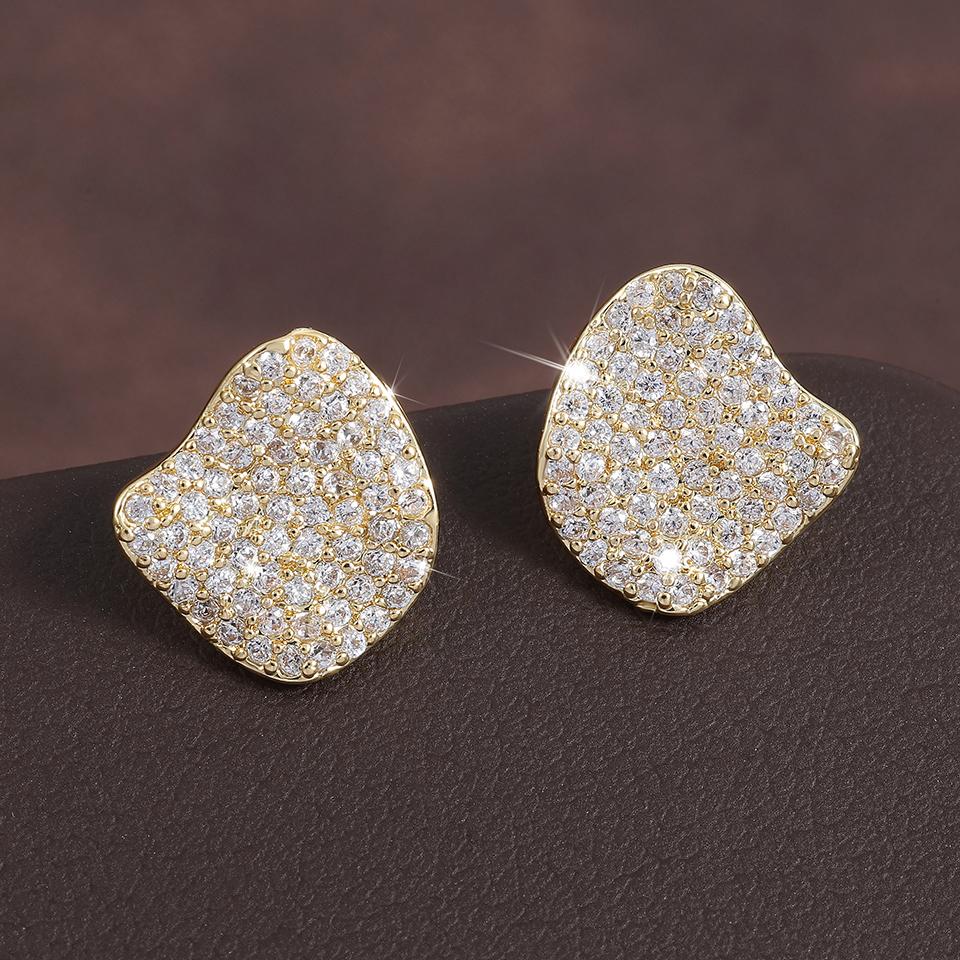 

ZAKOL Роскошные сверкающие серьги-листья из циркония с микропаве, для женщин, изысканный белый кристалл, свадебная вечеринка, эстетический циркон