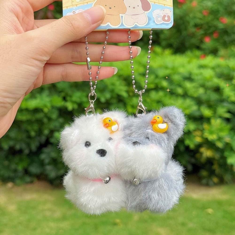 2pcs/set Sheep Plush Animal Key Buckle Magnetic Cartoon Couple Pendants Cat Dog Bag Charm Party