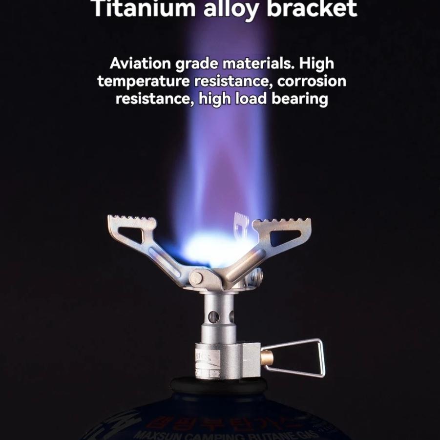 Outdoor Portable Solo Titanium Camping Gas Stove 25g Lightweight Mini Gas Cooker Burner Camping Hiking Gas Burner Brs-3000t