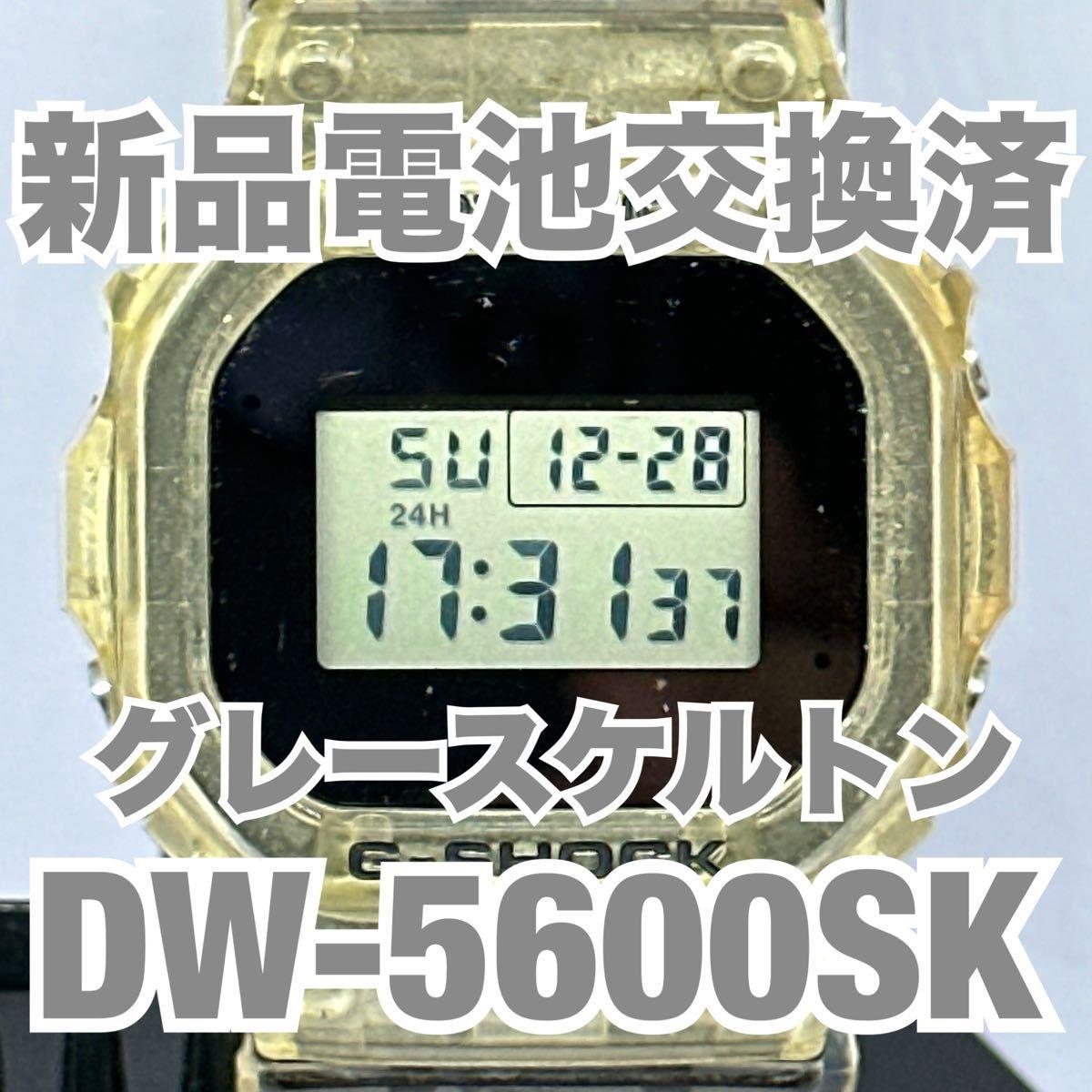 New battery replaced CASIO G-SHOCK DW-5600SK Casio G-Shock Mirror Face Gray Clear Skeleton