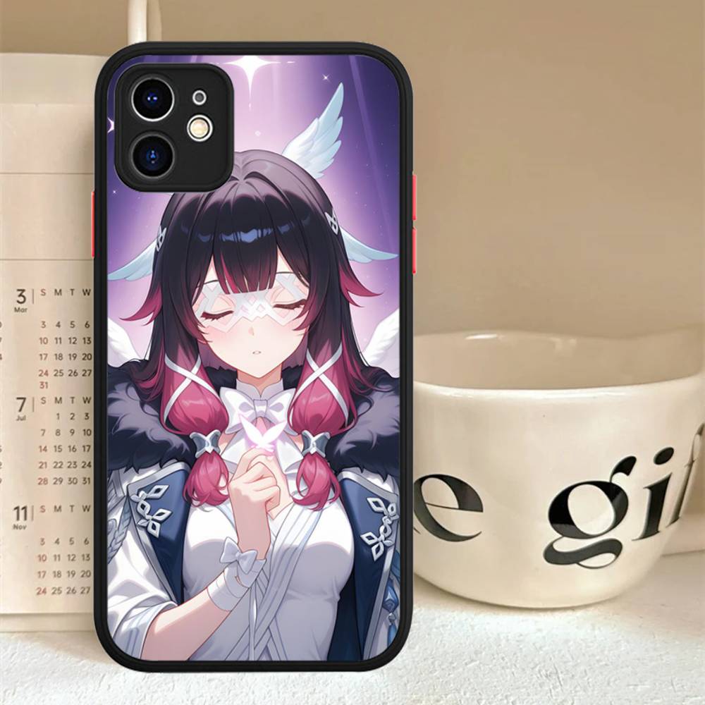 Genshin Impact Columbina For IPhone 11 12 13 14 15 16 Pro Max Plus Matte Translucent Phone Cover