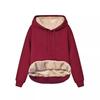 2023 Women's Winter Hooded Lambswool Pocket Sweatshirt Jacket