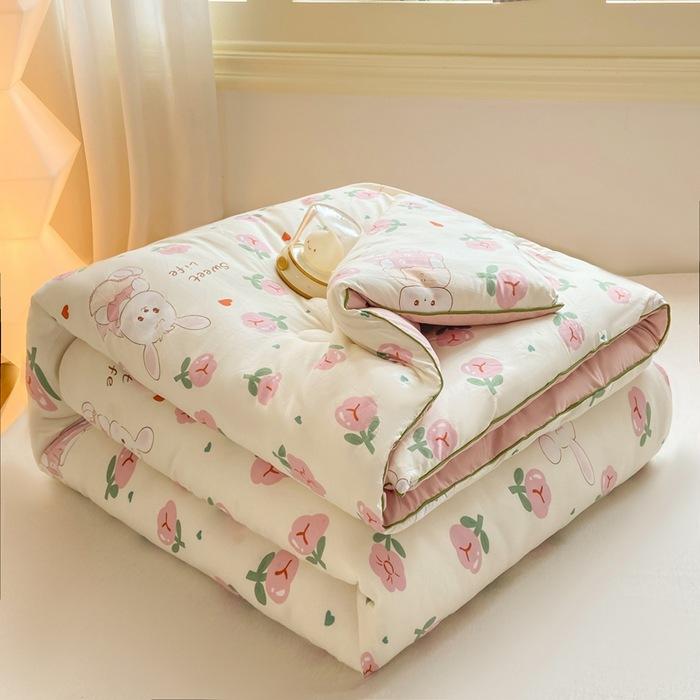 Printed Class A Raw Cotton Soybean Quilt Thickened Spring And Autumn Quilt Soybean Fiber Winter Quilt