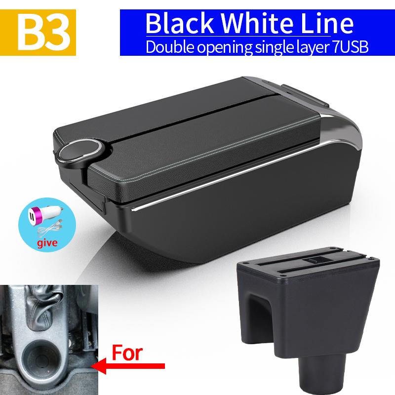 

For Proton SAGA FLX/FL/BLM 2008-2019 car center console upgrade raised armrest storage box with cup holder and USB car accessori