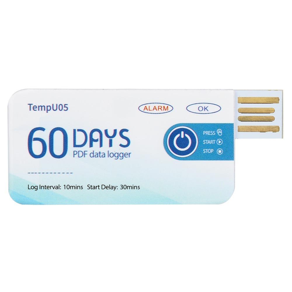 USB Interface Temperature Data Logger 60 Days Single Use Data Logger For Temperature Monitoring