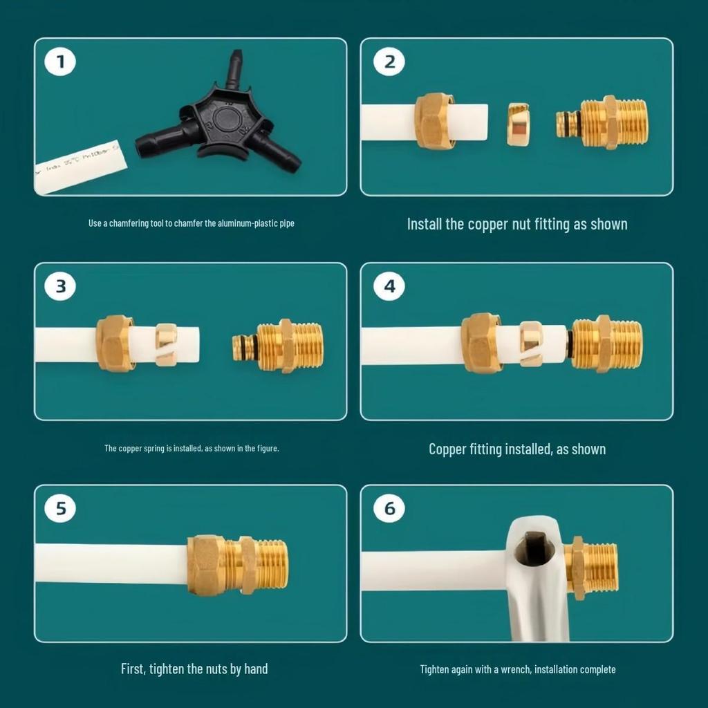 90° Male Thread Elbow Connector for Solar Water Heater/Floor Heating - Copper & Aluminum-Plastic Pipe