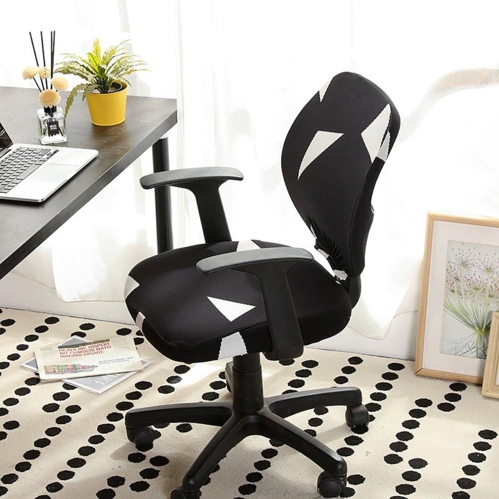 Universal Stretch Spandex Split Seat Cover Anti-dust Elastic Office Chair Cover Removable Seat Protector Armchair Slipcovers