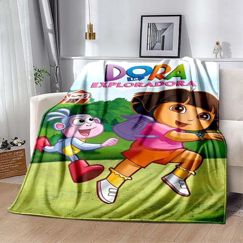 Dora Explorer Blanket Soft Warm Cozy Perfect for Bedding Chair Office Four Seasons Universal Modern Style Unique Gift for Family and Friends Camping