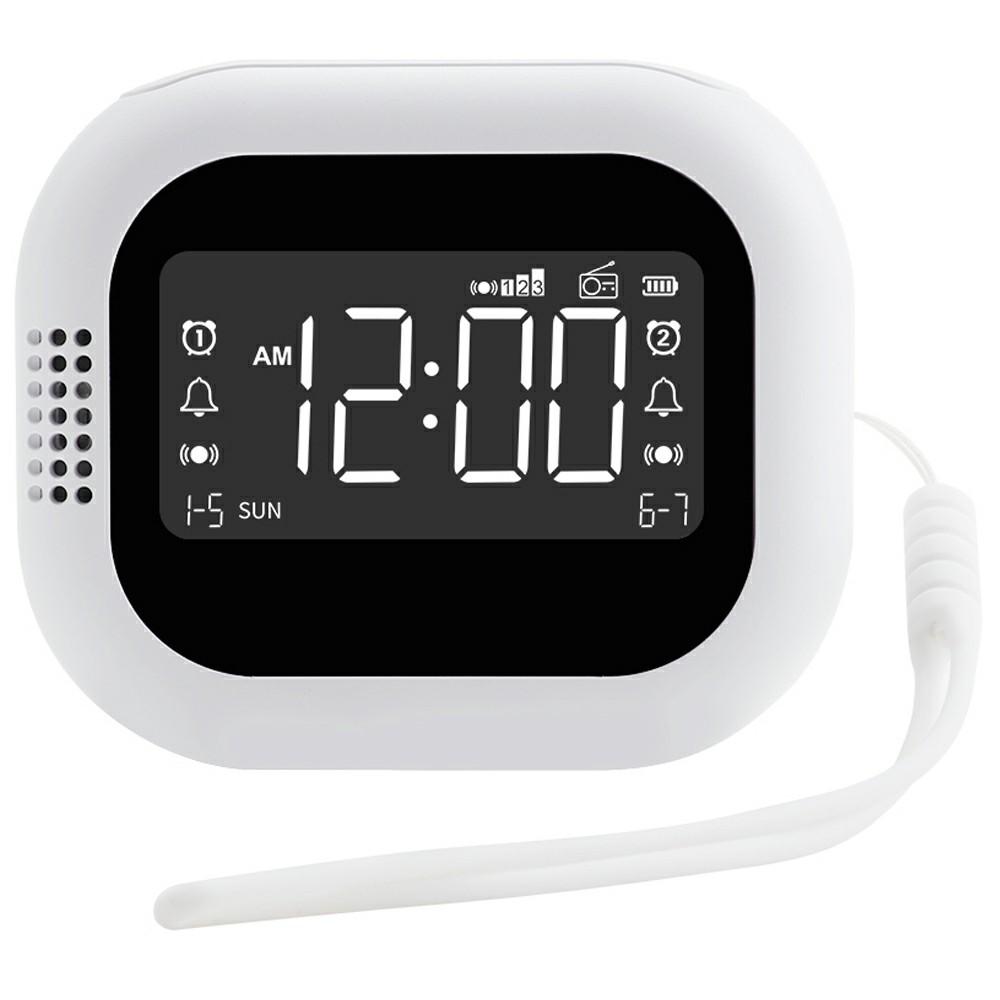 

TS-BC700F Multifunction Vibrating Alarm Clock Portable FM Radio for Deaf Elderly Heavy Sleepers A