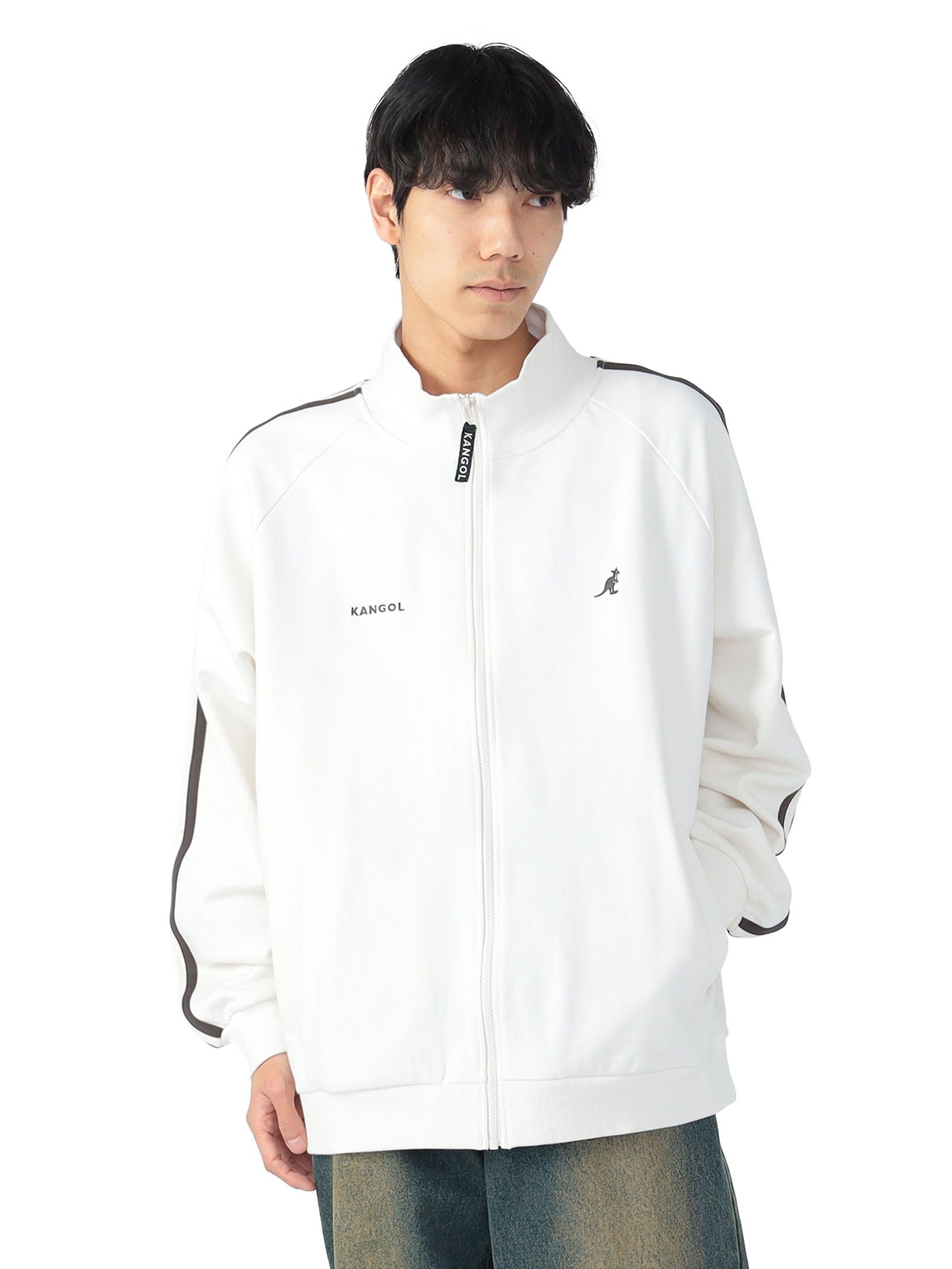 

Свитшот Beams Heart [ЭКСКЛЮЗИВ] KANGOL Хлопковая флисовая куртка для трека, мужской, молочно-белый, размер M