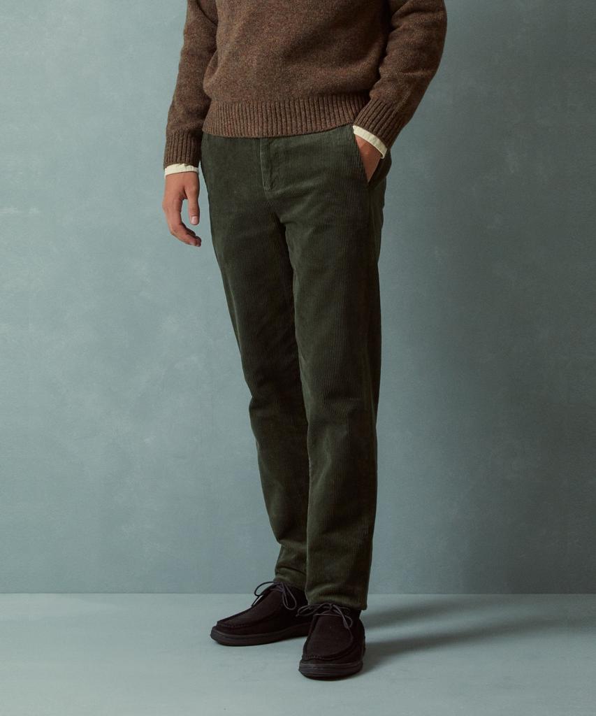 BROOKS BROTHERS Slim Fit 8W Corduroy Pants (Green) (Bbpcmnf402)