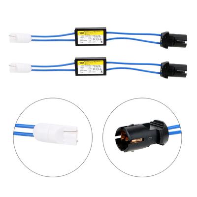 Résistance de charge OCB T10 12 V Décodeur d'annulation d'avertissement 2 pièces Feux de voiture AUCUNE erreur Câble Canbus Décodeur LED de voiture