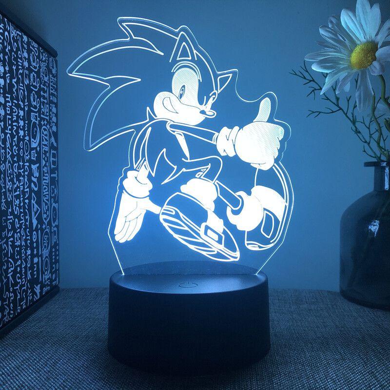 Lamp 3d Led Night Light Acrylic Touch Cartoon Character Table Desk Gifts