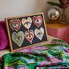 Psychedelic Heart Eye Art Print Gothic Jewel-Toned Decor Aesthetic Poster Vintage Wall Art Nursery Bedroom Decor Canvas Painting
