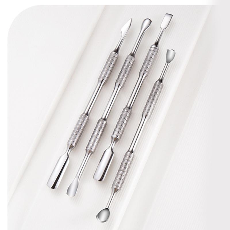 Nagelhautschieber Spatel Schieber Edelstahl Nagellackentferner Doppelseitiger Nagelhautschieber Nagelzubehör