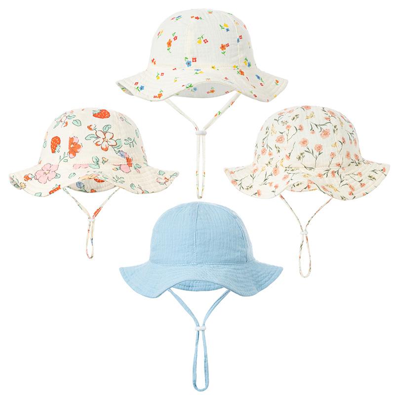 

Baby Cotton Panama Cap Sun Hat Мальчики Девочки Лето Сплошной цвет Ведро Шляпа 3-12M