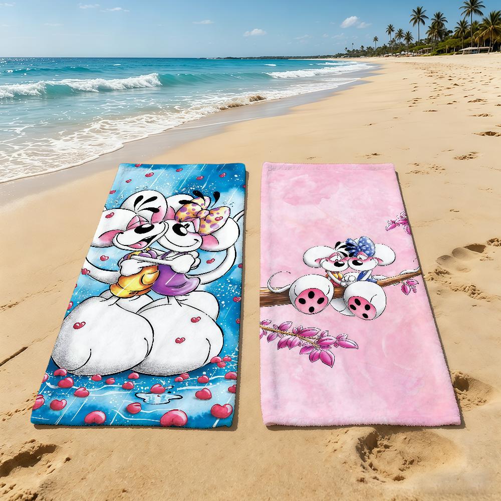 Schattige D-Diddl Cartoon Handdoek Voor Buiten Kamperen Strandhanddoek Super Absorberend Sneldrogende Zomerhanddoek