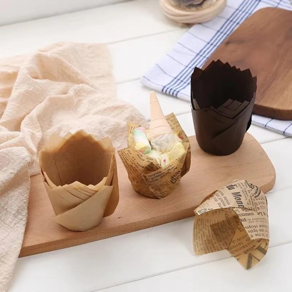 Bakeware Cake Muffin Cups DIY Greaseproof Paper New Tulip Baking Cup  Home & Kitchen