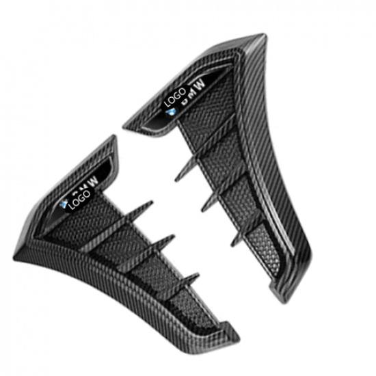 Fit For BMW General Carbon Fiber Air Flow Vent Side Fender Panel Cover Trim 2pcs