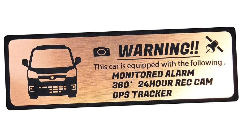 Honami Works HIJET TRUCK Security Emblem with Dash and GPS Tracker Sticker for the New 500 Series Hijet Truck 24-Hour Surveillance, Cam, (Late Model)