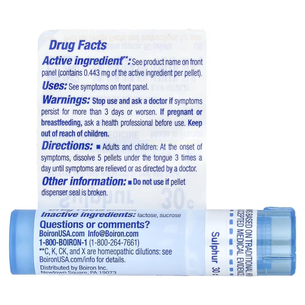 Yellow, 30C, Skin Rash Relief, Approximately 80 Pellets