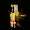 Ancient Style Luminous Lantern Refrigerator Magnet with Pavilion Tassel and Pearl Ornament