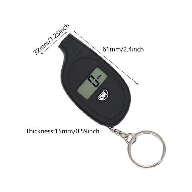 Travel Friendly Mini Tire Pressure Gauge with Keychain For Accurate Monitoring And Peace Mind During Journey Travel
