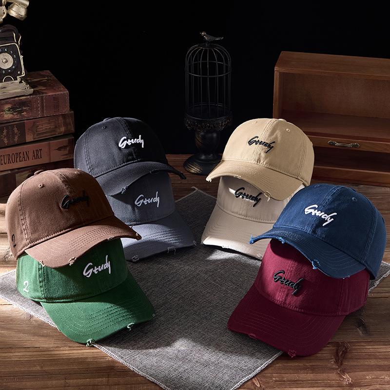 Новая бейсбольная кепка с вымытыми буквами и отверстиями — фото 4