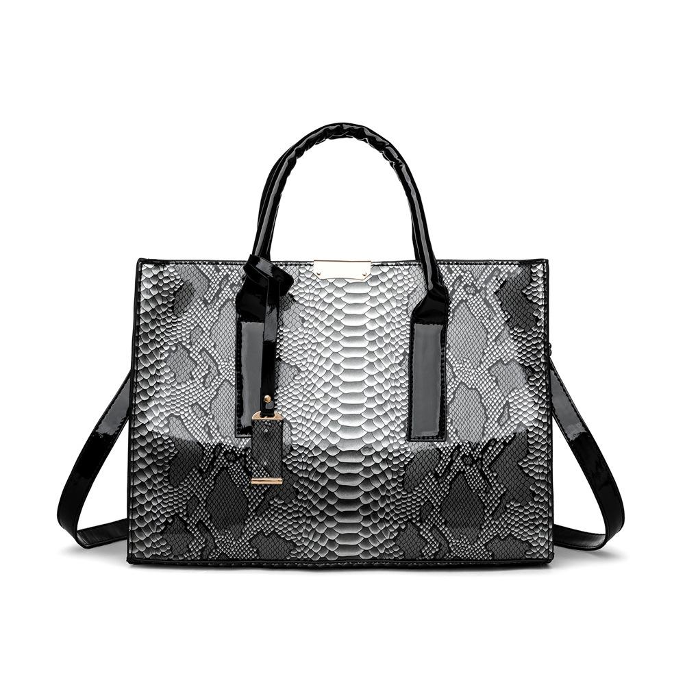 

Ретро, Простая, Вместительная, Модная и Трендовая Сумка-тоут через плечо серый