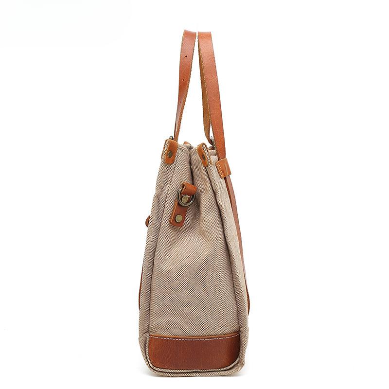 Stylish Women's Bag Hemp Canvas Shoulder Bag Simple Everything Single Shoulder Crossbody Handbag
