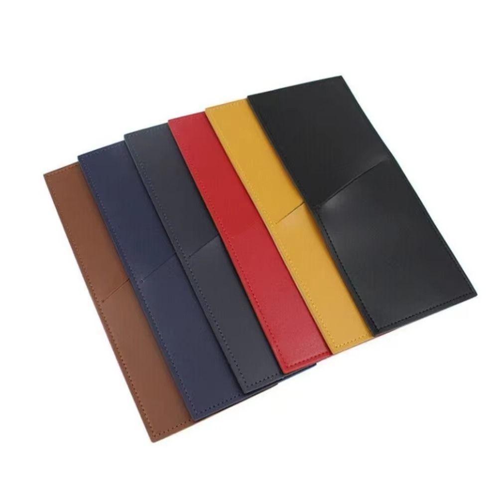 Open Pocket Cutlery Pouch PU Leather Silverware Pocket Durable Flatware Sleeve Protective Storage