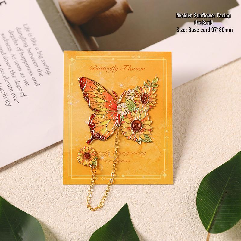 Exquisites Retro Schmetterling Metalllesezeichen - Elegante literarische Seitenklemme, Perfektes Abschlussgeschenk für Studenten
