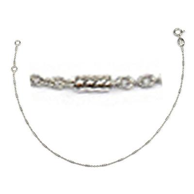 [R3728] - Silver Anklet 'Choréographie' (rhodium) - 1 Mm