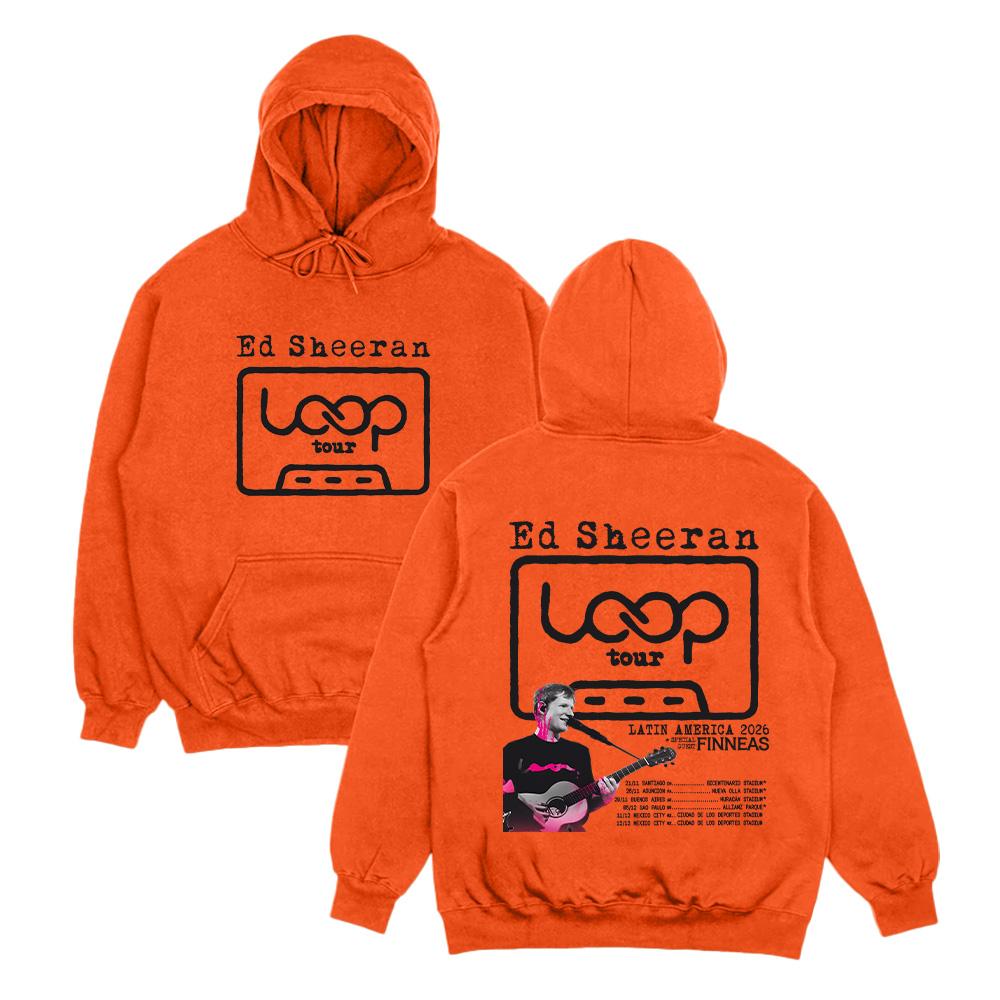 Ed Sheeran Loop Tour LATIN AMERICA 2026 Hoodies Oversized Graphic Sweatshirts Men Fashion Women Casual Clothing Fall Streetwear