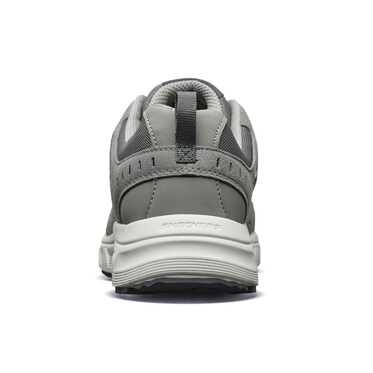 Skechers Oak Canyon Fabric Lace-Up Durable Lightweight Low-Top Casual Shoes Men sneaker Gray White 51893-GYW