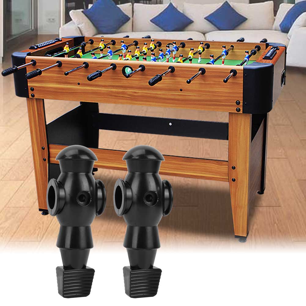 2Pcs Table Football Men Player Foosball Soccer Machine Replacement Dolls Indoor Games(Black)