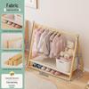 Compact Kids' Floor Clothes Rack: Foldable, Short, and Perfect for Bedrooms & Drying.