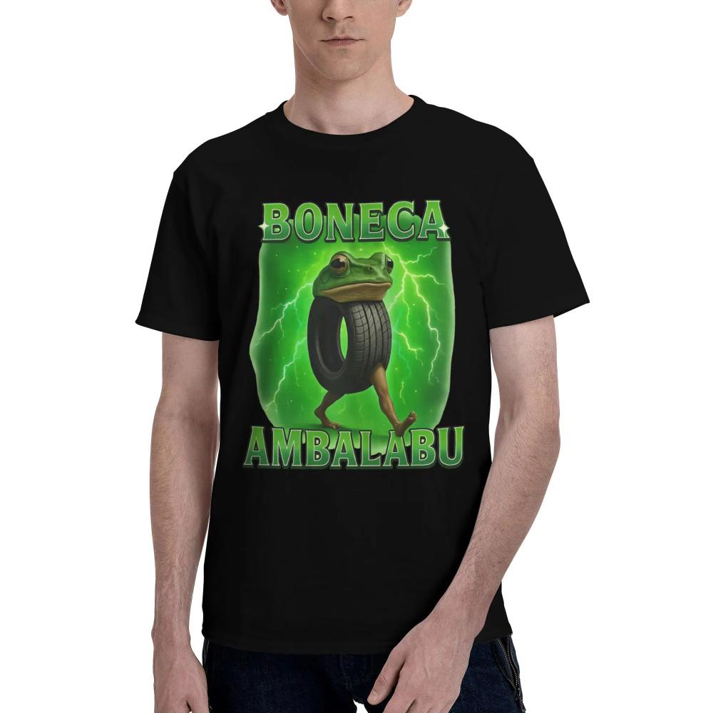 

Boneca Ambalabu Italian Brainrot Meme Frog with Feet Bootleg T Shirts Summer Cotton T-Shirts Men Tshirt Y2K Tops S